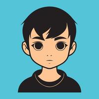 child with a smile cute boy face design vector