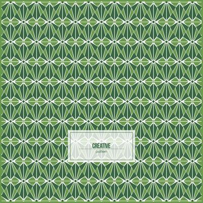 creative green rhombus shape pattern with unique geometerical style