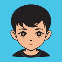 child with a smile cute boy face design vector