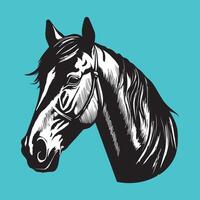 horse head silhouette design vector