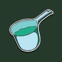 verde agua cazo o bañera cazo icono ilustración en de moda estilo. editable gráfico recursos para varios propósitos. agua cazo ilustración diseño Arte vector