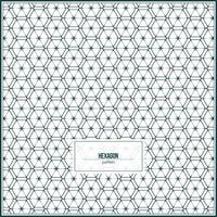 creative hexagon pattern with symmetrical style shape vector