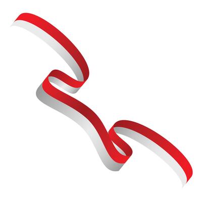 Indonesian Flag Ribbon Decoration