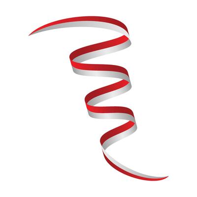Indonesian Flag Ribbon Decoration