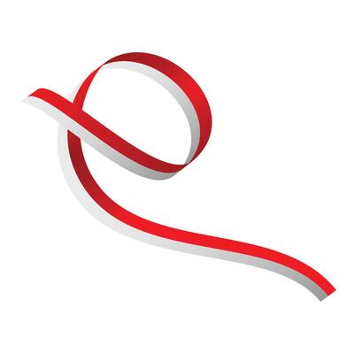 Indonesian Flag Ribbon Decoration