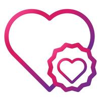 pink love gradient style icon isolated on white background vector