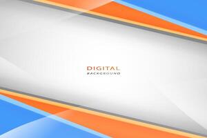 polygonal abstract white background orange, blue shape web and graphic template vector
