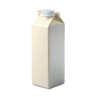 A tall, plain white carton with a screw cap, typically used for storing milk, stands upright against a transparent backdrop png