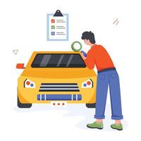 Car Service Flat Illustrations vector