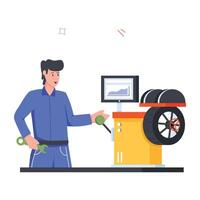 Car Service Flat Illustrations vector