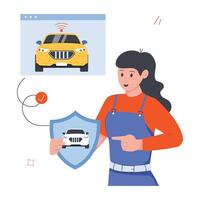 Car Service Flat Illustrations vector