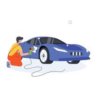 Car Service Flat Illustrations vector