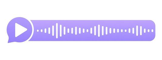 sonido grabar ola, hablar, voz charlar, teléfono aplicación pantalla, audio jugador botón aislado en blanco antecedentes. sencillo medios de comunicación igualada, podcast decibel sonido pista. vector