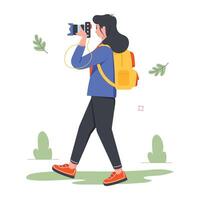 Park Activities Flat Illustrations vector