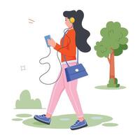 Park Activities Flat Illustrations vector
