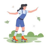 Park Activities Flat Illustrations vector