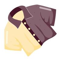 Casual Wear Flat Stickers vector