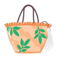 Stylish Ladies Bags Flat Stickers vector