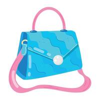 Stylish Ladies Bags Flat Stickers vector