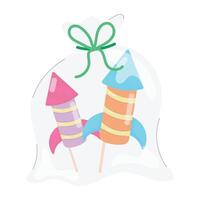 Bundle of Diwali Event Flat Stickers vector