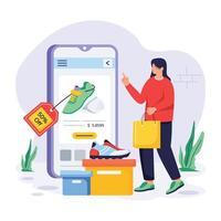 Cyber Monday Flat Illustrations vector