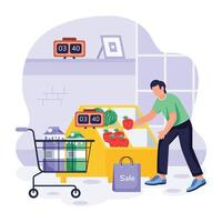 Cyber Monday Flat Illustrations vector