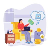 Cyber Monday Flat Illustrations vector