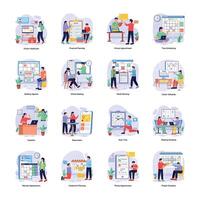 Appointment Booking Flat Illustrations vector
