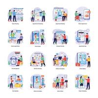 Appointment Scheduling Flat Illustrations vector