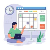 Appointment Scheduling Flat Illustrations vector