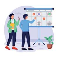 Appointment Scheduling Flat Illustrations vector