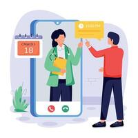 Appointment Scheduling Flat Illustrations vector