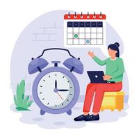 Appointment Scheduling Flat Illustrations vector