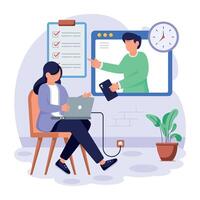 Appointment Booking Flat Illustrations vector