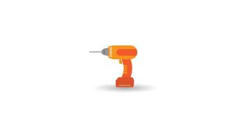 icon Electric screwdriver isolated on white background. toolkit objects for construction or maintenance vector