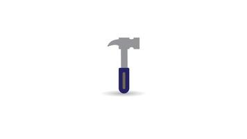 icon hammer isolated on white background. toolkit objects vector