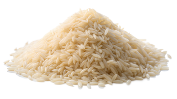 un pila de blanco arroz en un transparente antecedentes png