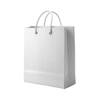 ein Weiß Einkaufen Tasche mit ein Weiß Griff png