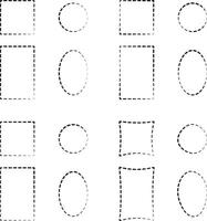 Decorative Dotted Frame and Border Set vector