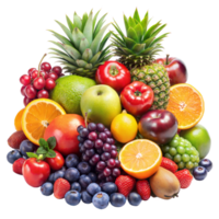 A colorful assortment of fruits and vegetables, including apples, oranges png