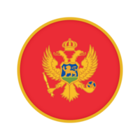 Round flag of Montenegro png