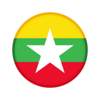 runden Flagge von Myanmar png