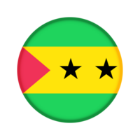 Round flag of Sao Tome and Principe png