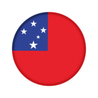 Round flag of Samoa png