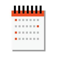 Calendar icon on white background vector
