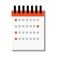 icono de calendario sobre fondo blanco vector