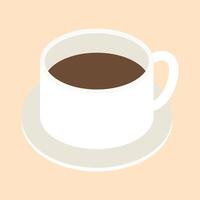 A Cup of Coffee and saucer realistic vector