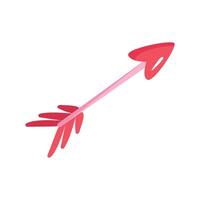 heart shaped arrow on white background vector