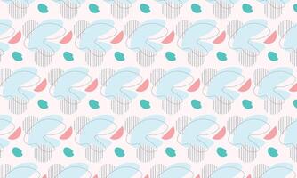 Flat abstract doodle pattern design background vector