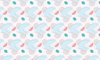 Flat abstract doodle pattern design background vector